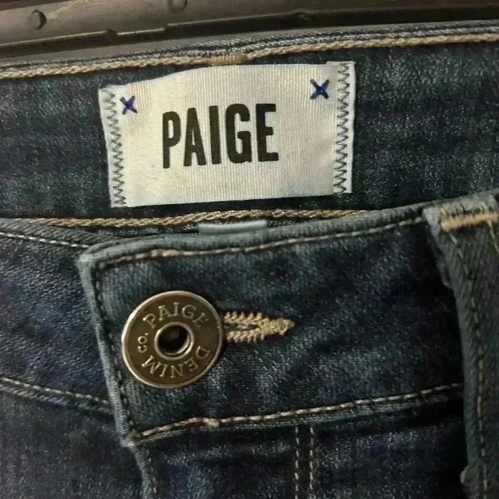 Paige Verdugo Ultra Skinny Size 28 Silas Distressed. Medium/Dark wash. - Picture 6 of 12